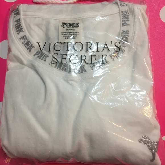 PINK Victoria's Secret | Tops | New Victorias Secret Pink Bling Long ...